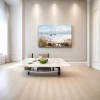 Sailboat, sea view, landscape painting, decorative painting, living room art painting, simple style Specification image